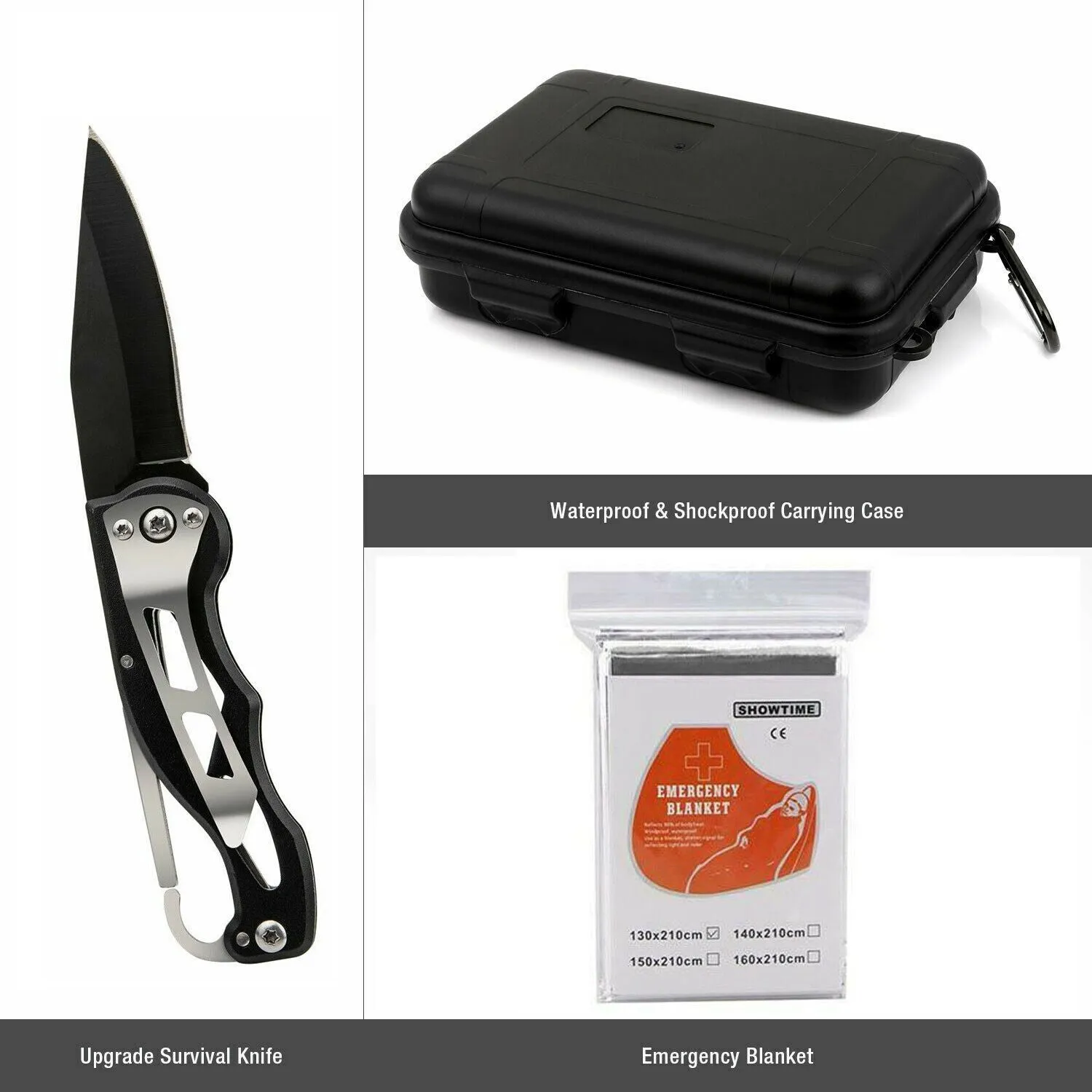 14 in 1 Outdoor Emergency Survival and Safety Gear Kit Camping