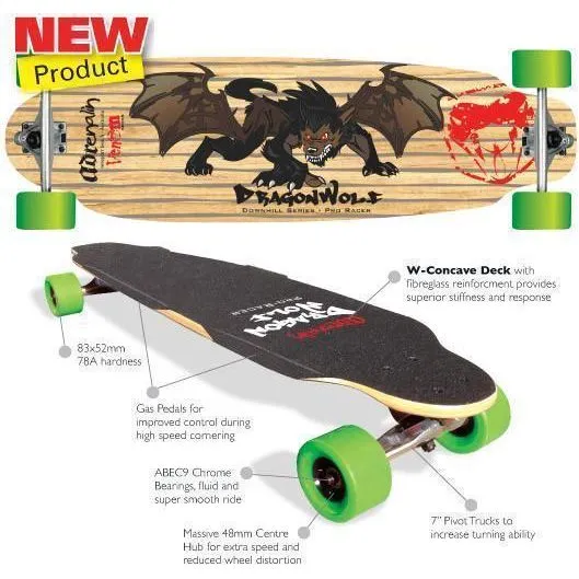 440162     ~ DRAGONWOLF 36" D-H SKATEBOARD