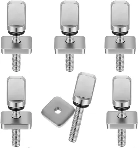6pcs Surfboard Fin Screws, Stainless Steel Sup Surf Fin Screw Set for Long Stand Up Board Paddle Board Longboard Paddleboard Inflatables Kayak Boat Surfing Fins Accessories