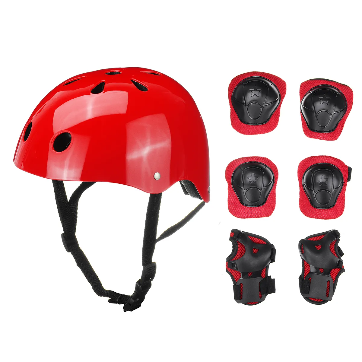 7PCS Set Boys Girls Kids Safety Skating Bike Helmet Knee Elbow Protective Gear