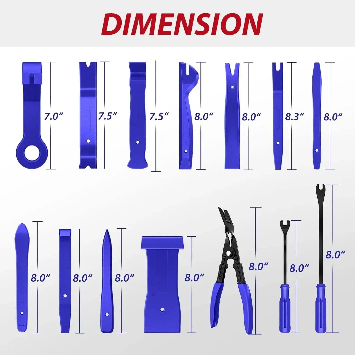 88 Pcs Trim Removal Tool Kit Blue