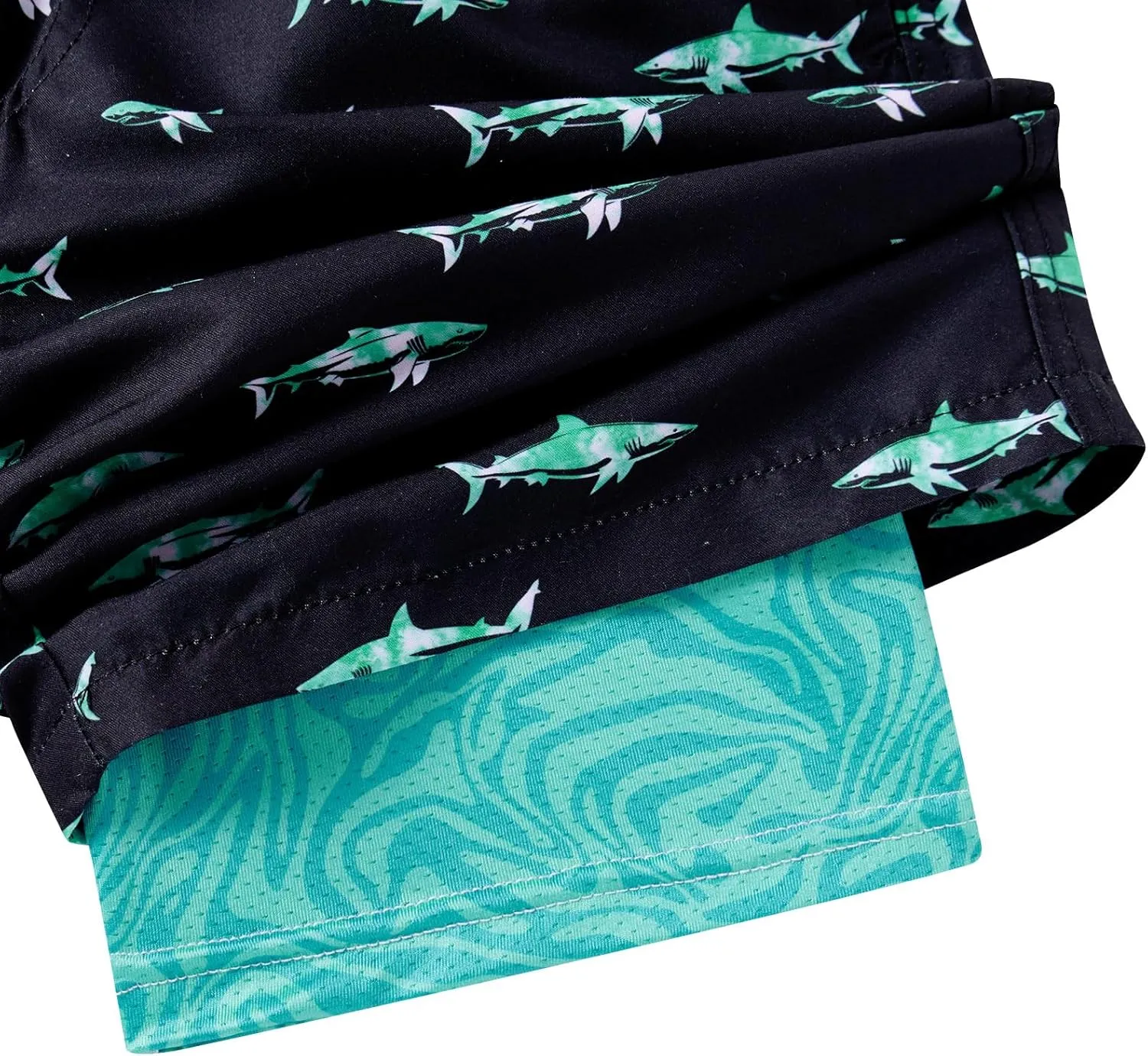 Boys Swim Trunks with Compression Liner Swimming Shorts Quick Dry Bathing Suit for 7-20 Years