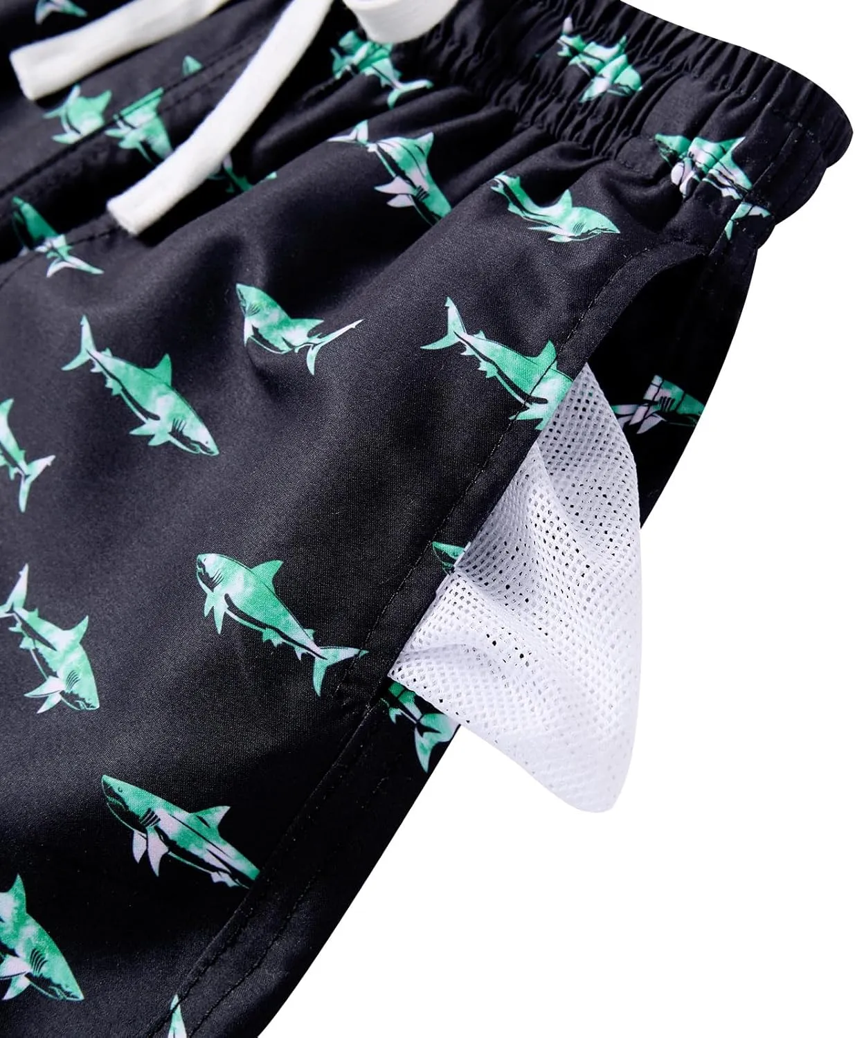 Boys Swim Trunks with Compression Liner Swimming Shorts Quick Dry Bathing Suit for 7-20 Years