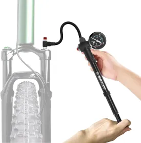 BUCKLOS Bike Shock Pump High Pressure Suspension Fork Pumps Rear Shocks Bicycle Tire Pump 300 Psi Max for Mountain, Road Bikes and Motorcycle Air Front Fork with Gauge No-Loss Schrader Valve Bike Tool