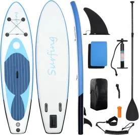 Inflatable Paddle Board PVC Ultra-Light Stand Up Paddle Board Inflatable with Carry Bag Hand Pump Retractable Propeller Removable Fin Camouflage Print Paddle Boards for Adults