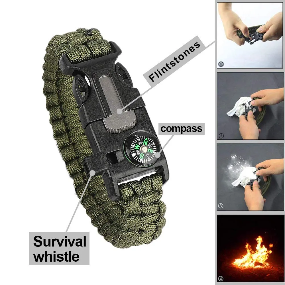Lanqi Gifts for Men, Emergency Survival kit 14 in 1, Survival Gear, Tactical Survival Tool for Cars, Camping, Hiking, Hunting, Fishing (Survival kit 2)