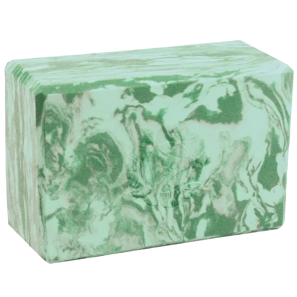Marbled Foam Yoga Block 4"
