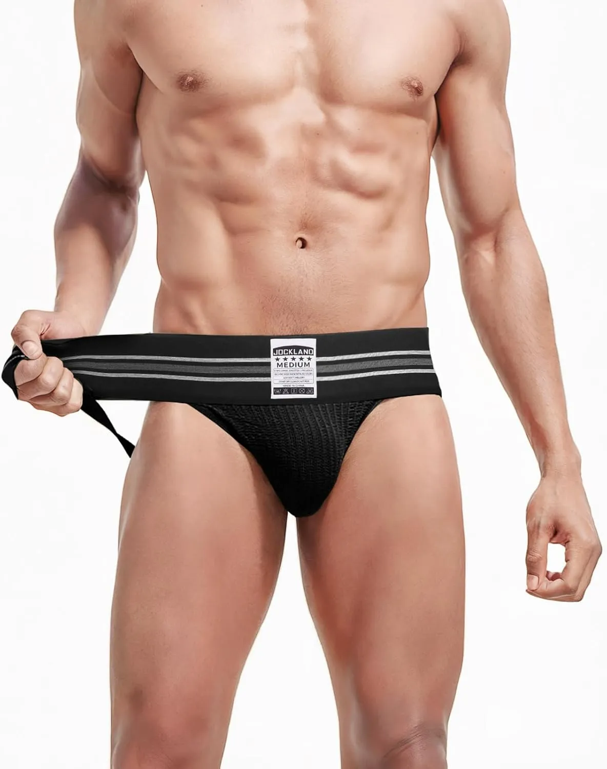 Men's Jock Strap, Wide Band Mesh Male Underwear Jockstrap Athletic Supporter for Gym Vasectomy