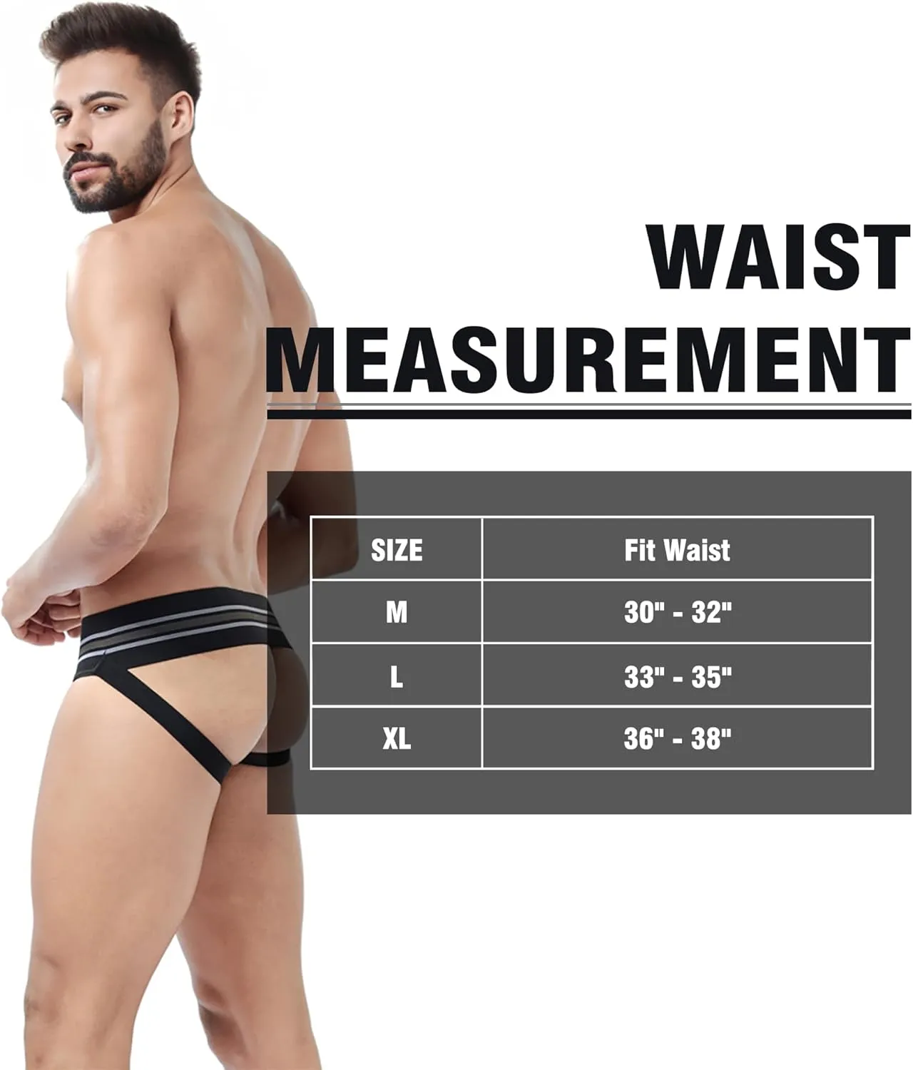 Men's Jock Strap, Wide Band Mesh Male Underwear Jockstrap Athletic Supporter for Gym Vasectomy
