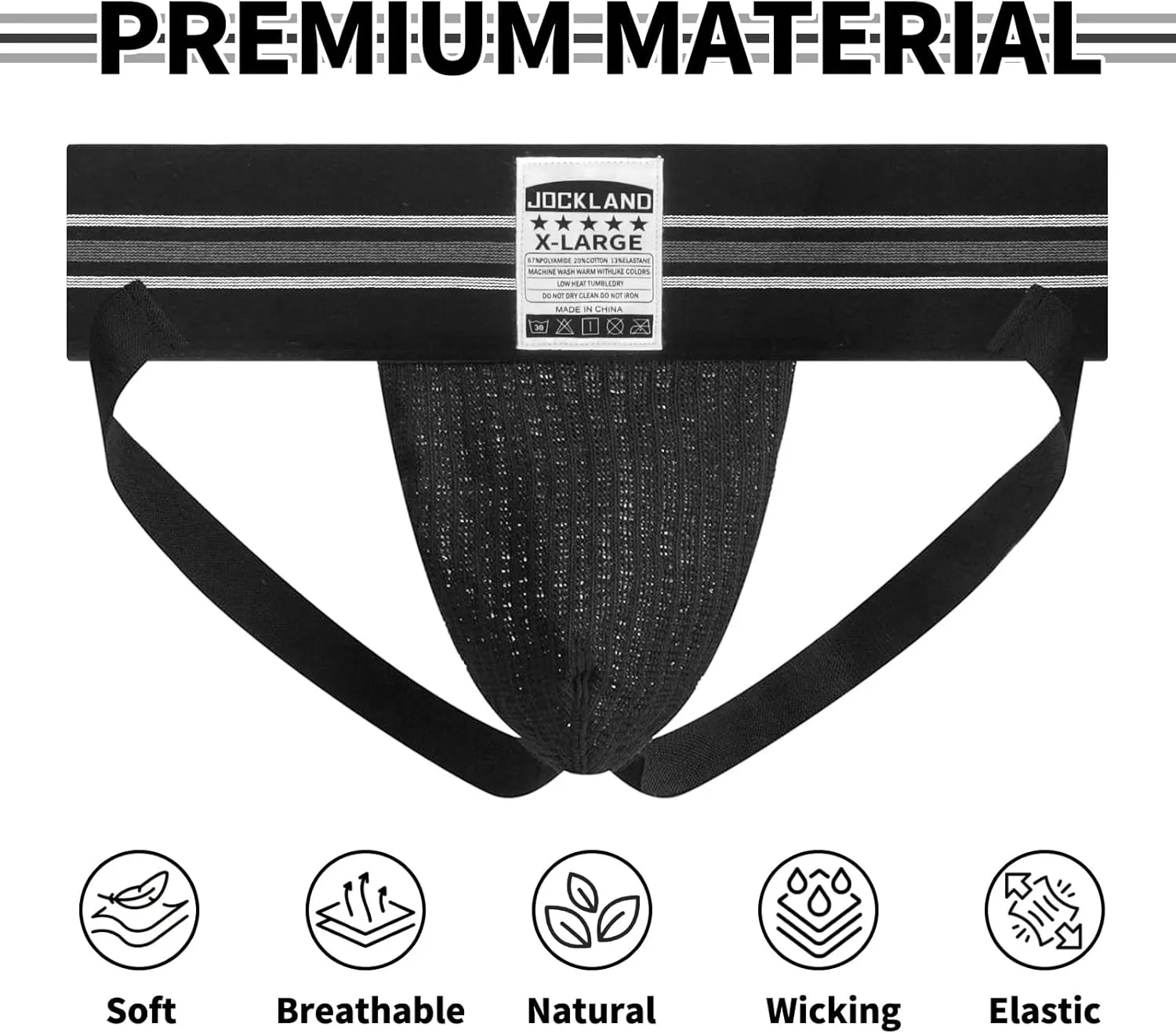 Men's Jock Strap, Wide Band Mesh Male Underwear Jockstrap Athletic Supporter for Gym Vasectomy