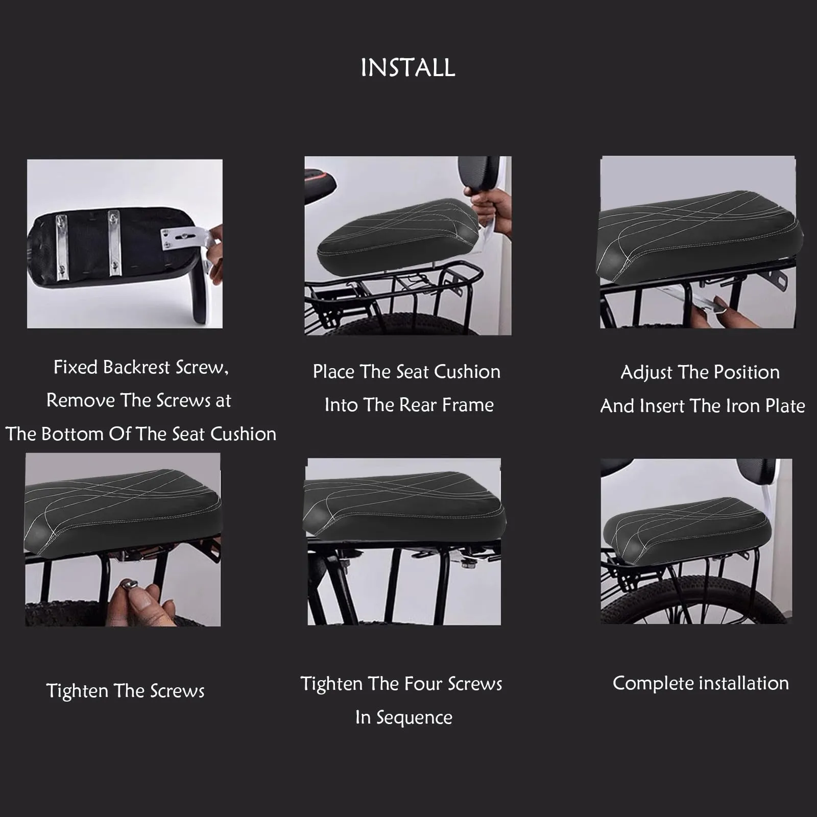 OEM Tripper Rear Bike Seat Cushion, Armrest, foot pegs set