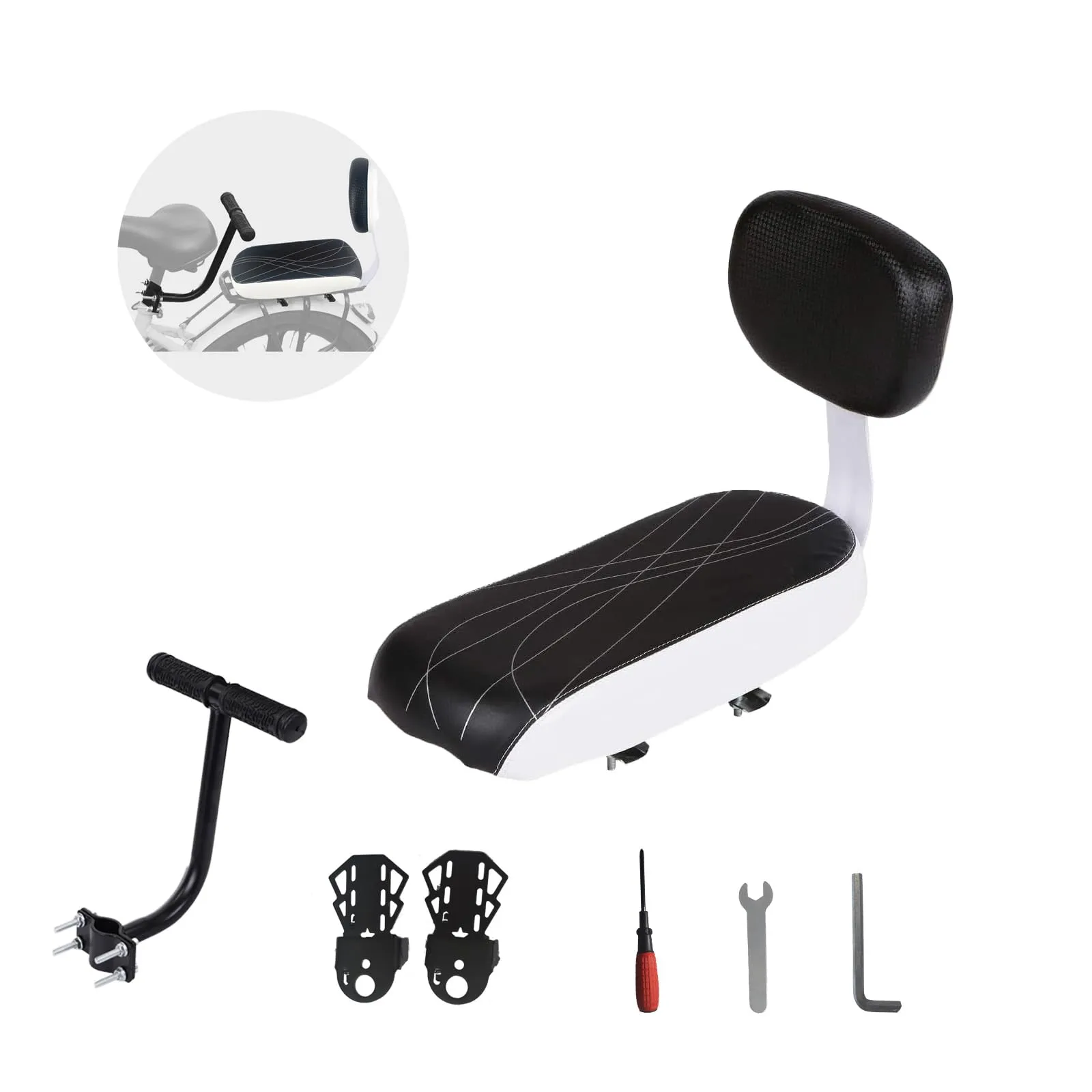 OEM Tripper Rear Bike Seat Cushion, Armrest, foot pegs set