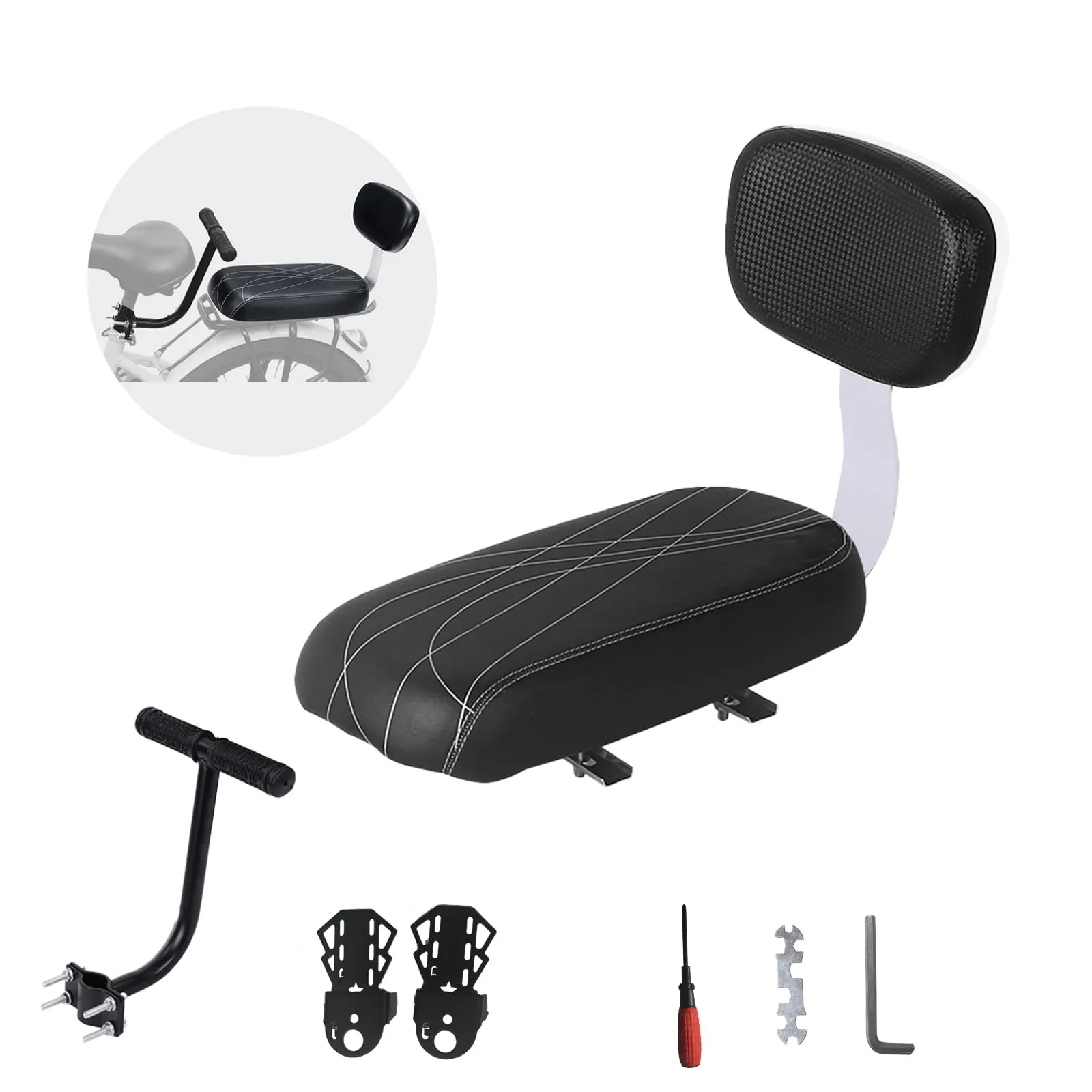 OEM Tripper Rear Bike Seat Cushion, Armrest, foot pegs set