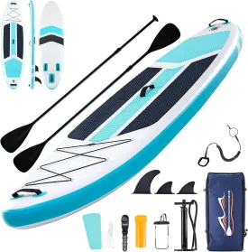 OLIXIS Inflatable Paddle Board,Ultra-Light Stand Up Paddle Board with Premium SUP Paddleboard Accessories,Wide Stable Anti-Slip EVA Deck Design Blow Up Surfboard for Youth&Adults of All Skill Levels