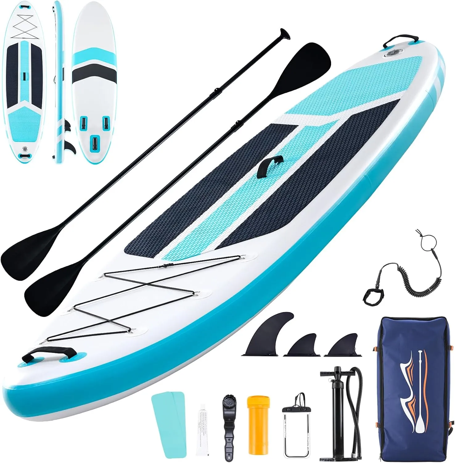 OLIXIS Inflatable Paddle Board,Ultra-Light Stand Up Paddle Board with Premium SUP Paddleboard Accessories,Wide Stable Anti-Slip EVA Deck Design Blow Up Surfboard for Youth&Adults of All Skill Levels