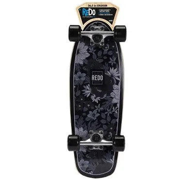 Open Box - ReDo Skateboard Co. 24" Standard Skateboard - Black Floral