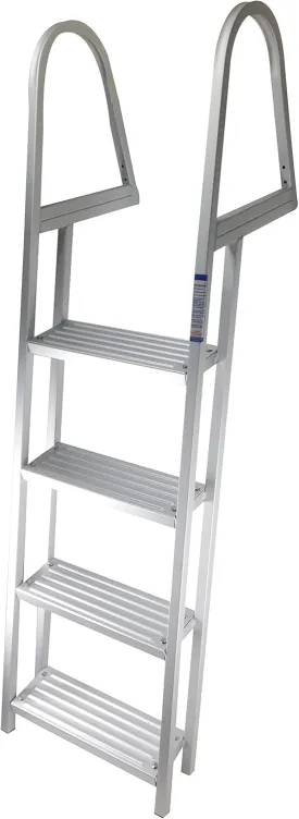 Pactrade Marine Pontoon Boat Dock Aluminum Heavy Duty 4 Steps Move Board Ladder