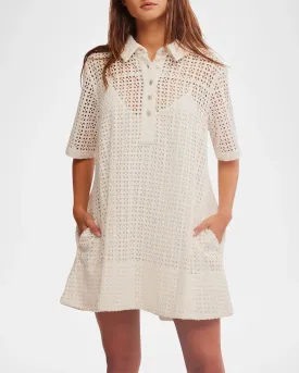 Remino Eyelet Dress - White