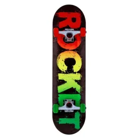Rocket Skateboards Rasta Fade Factory Complete Skateboard Rasta 8"