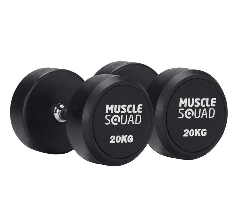 Round Rubber Dumbbell Pairs - Clearance