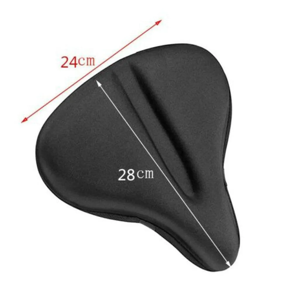 Silicone Bike Seat Cushion Cover for Large Wide Bike Saddle Pad