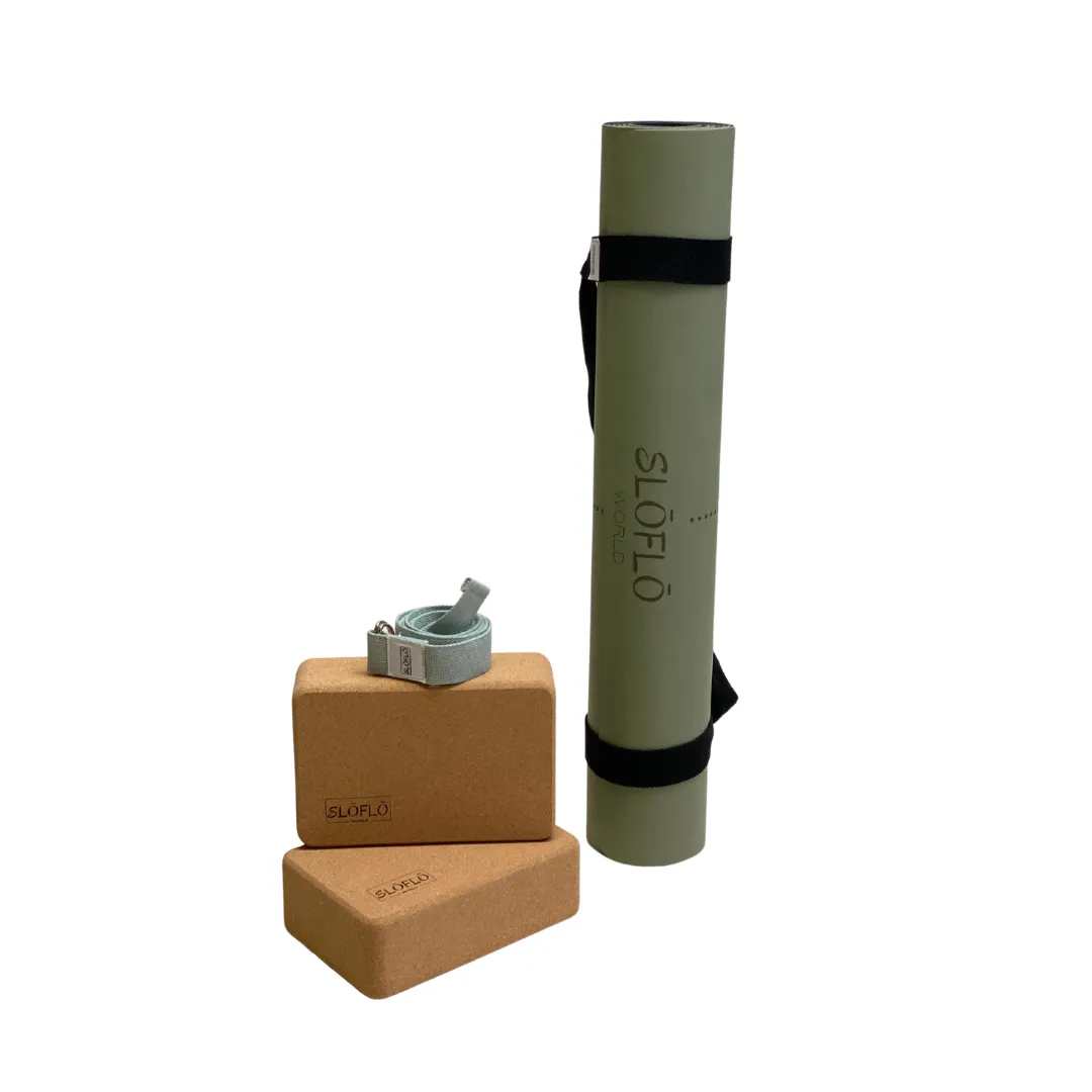 SLOFLO Essential Rubber Yoga Mat 4.5mm Sage