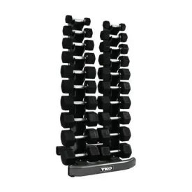 TKO Vertical Dumbbell Rack and 5-50 Lb. Dumbbell Set