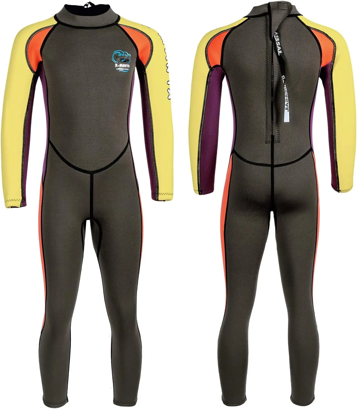 Wetsuit Kids Full Suits 2.5mm Neoprene Wet Suit UV Protection Keep Warm Long Sleeve Wetsuits for Swimming Diving Scuba