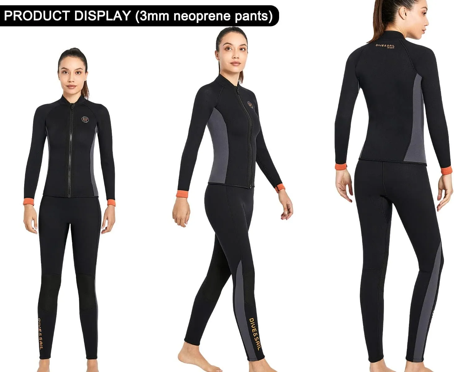 Wetsuit Pants Wetsuit Tops 3mm Neoprene Tops Pants Men and Women Surfing Pants Jacket Keep Warm for Diving Surfing Swimming Snorkeling Scuba Kayaking Pants