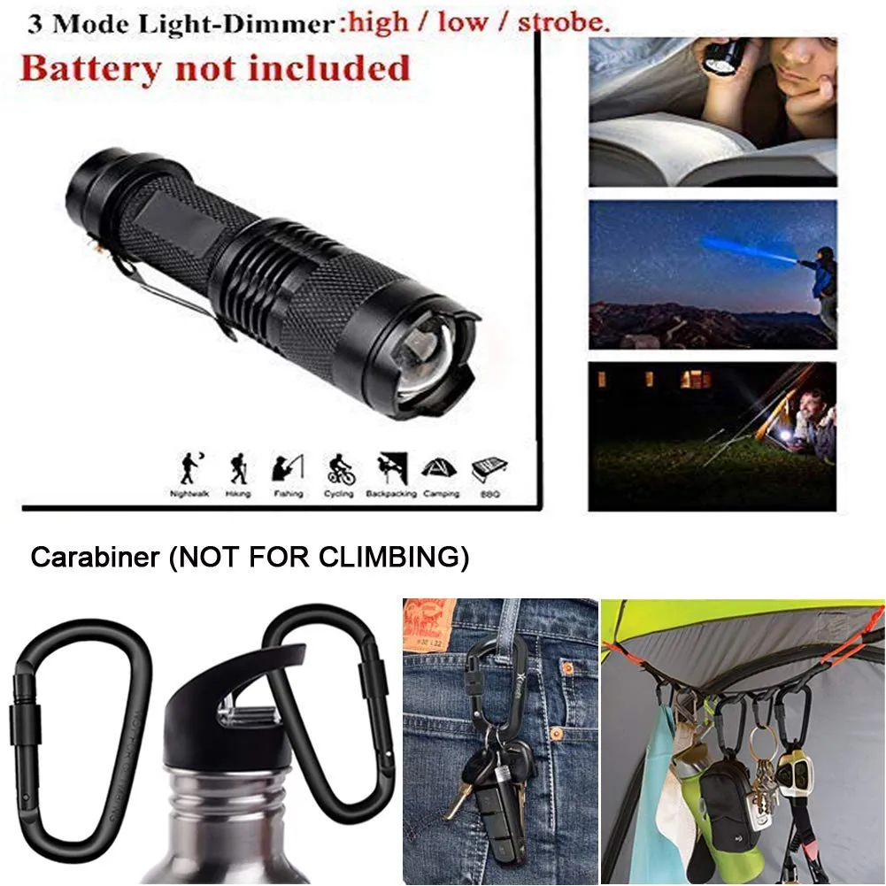 XUANLAN Emergency Survival Kit 13 in 1, Outdoor Survival Gear Tool with Survival Bracelet, Fire Starter, Whistle, Wood Cutter, Water Bottle Clip, Tactical Pen (Survival Kit 1)
